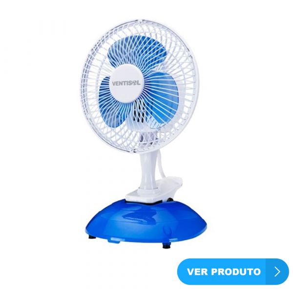 1 Mini Ventilador de Mesa com Clipe 20cm - 110v ou 220v